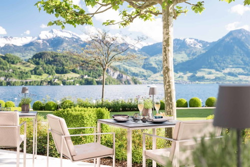 Die Seeterrasse des «Park Hotel Vitznau».