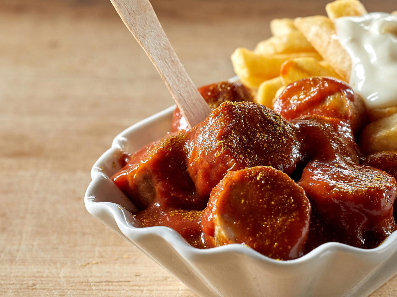 Kult in Berlin: Die Currywurst.