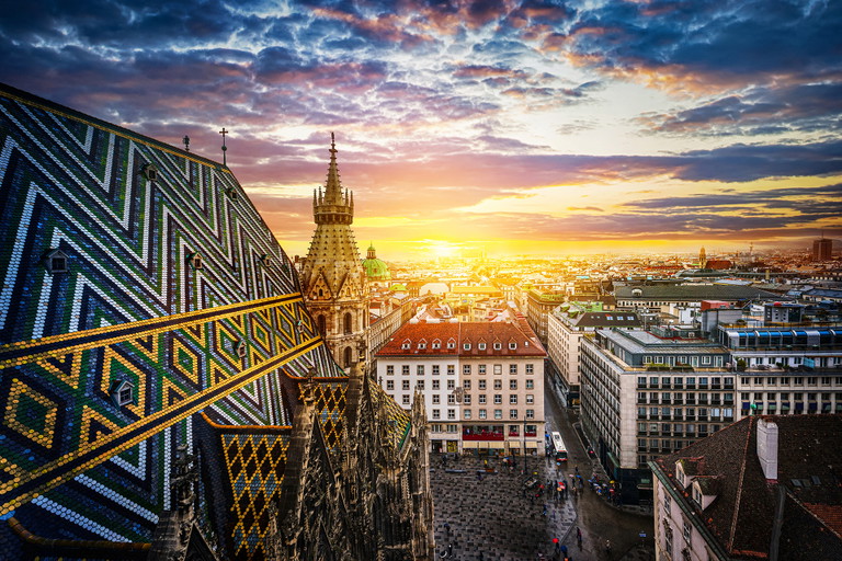 View of Vienna from the roof of St. Stephen's Cathedral.