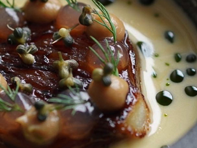 Braised Roscoff onion