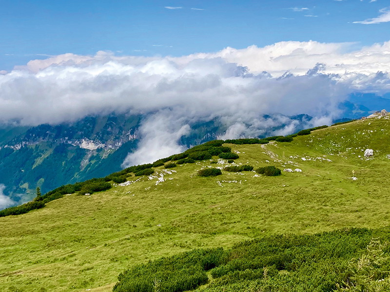 Das Habsburghaus am Hochplateau der Rax ist dank seiner Lage der ideale Ort für malerische Sonnenuntergänge.