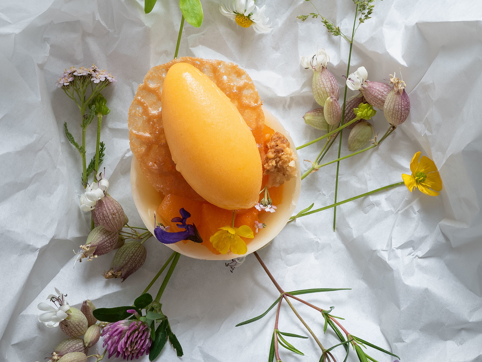 Honig-Dessert von Andreas Caminada. 