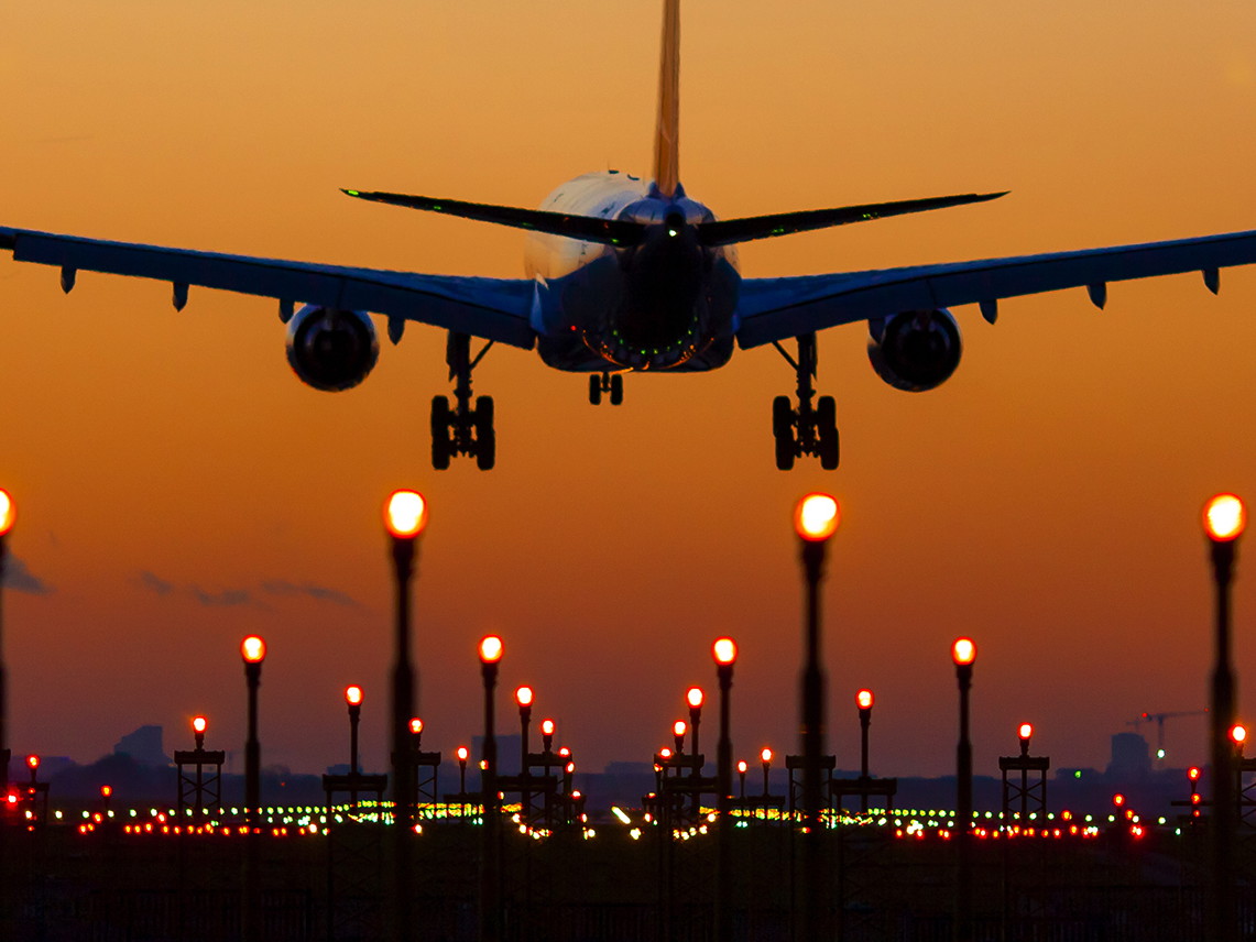 Sunset at Brussels Airport