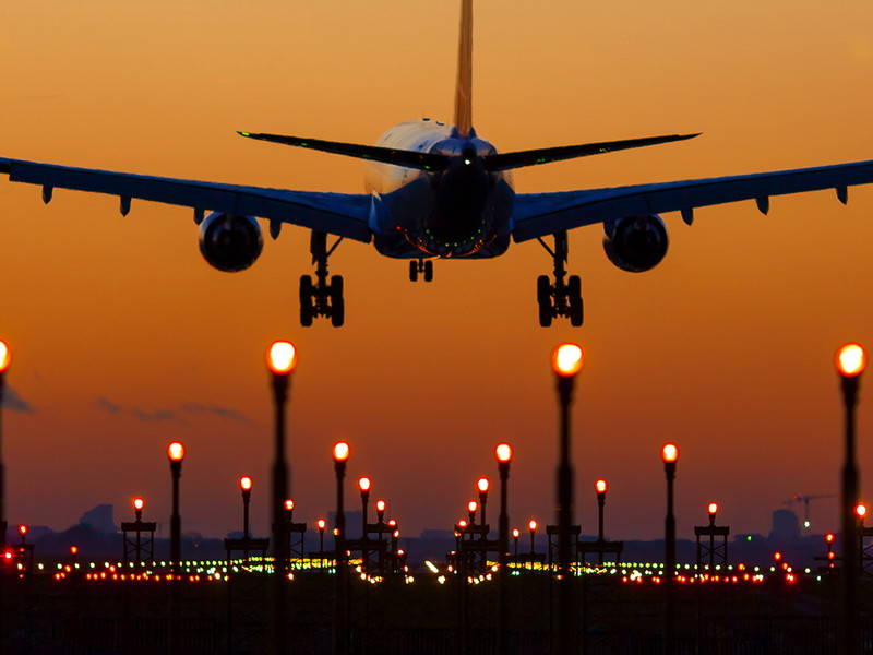 Sunset at Brussels Airport
