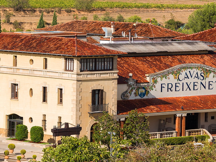 Die »Cavas Freixenet« Freixenet in Sant Sadurni, Katalonien. 