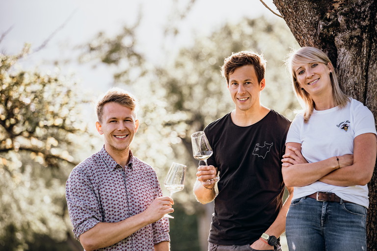 Das Kühbrein-Team: Peter Kargl, David Kargl und Beate Offenbacher 
