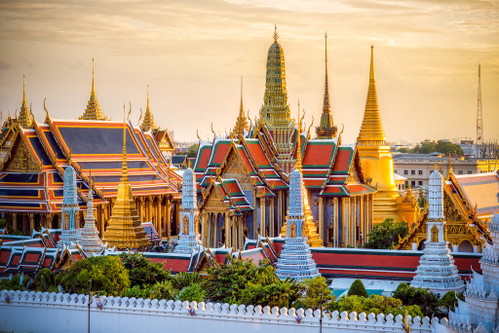 Der Grand Palace vulgo 
Große Palast begeistert 
als reich verzierter, 
historischer Komplex.