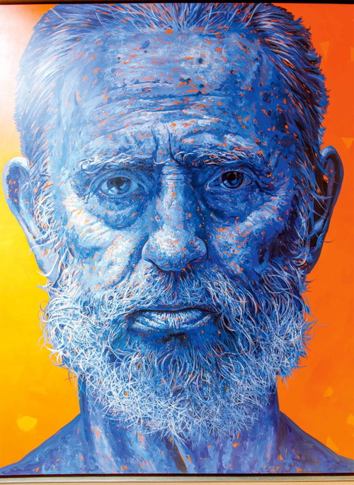 Farbenkunst. Das Portrait von Fidel Castro des italienischen Malers Mauro Maugliani 
ist besonders ausdrucksstark.