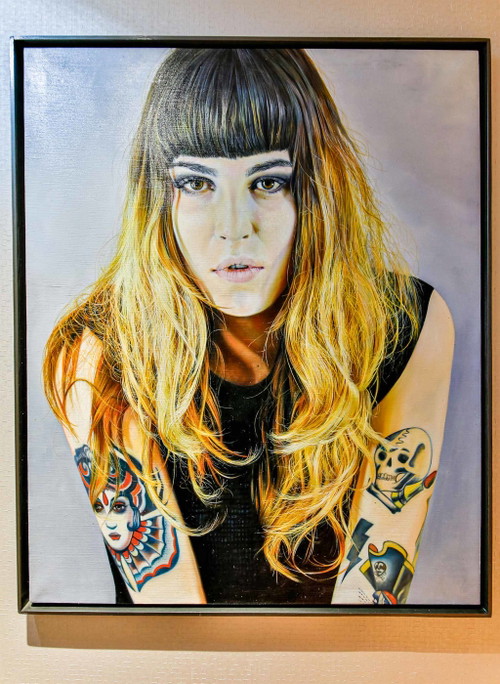 Portrait. Das Ölgemälde »Don’t worry« von Mauro Maugliani beeindruckt mit seiner Intensität.