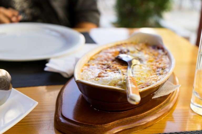 Albanian traditional cuisine dish Tave Kosi.