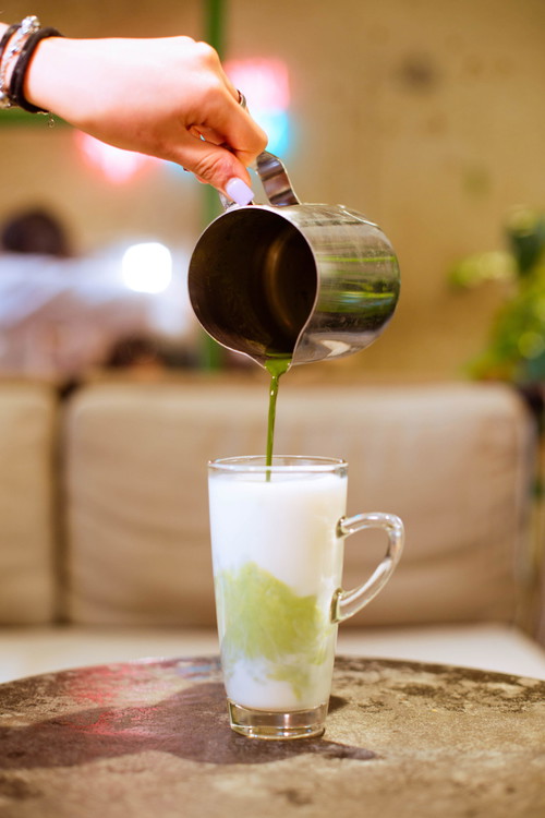 Macha cappuccino.
