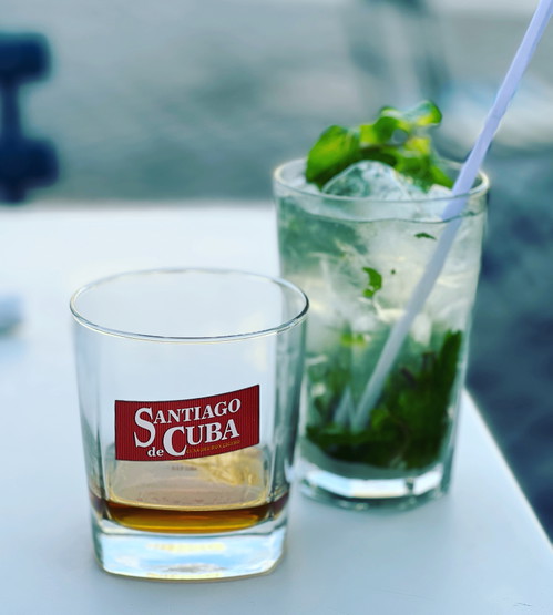 A round of drinks in Cuba.