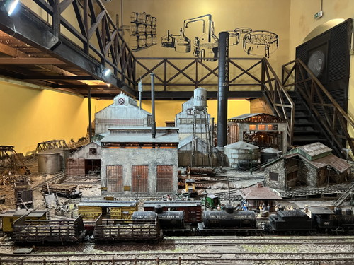 A model recreating a central azucarera and batell at the Havana Club Museum in Havana.