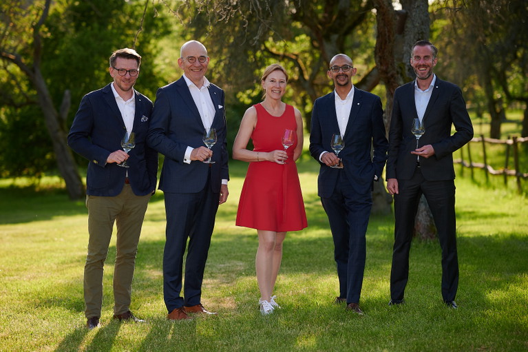 Der neue Vorstand: Christian Frens, Michael Wangler, Yvonne Heistermann, Shahzad Talukder und Philipp Künemund (v.l.n.r.).