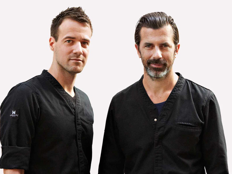 «Schloss Schauenstein»-Geschäftspartner und Küchenchef Marcel Skibba mit Andreas Caminada.
