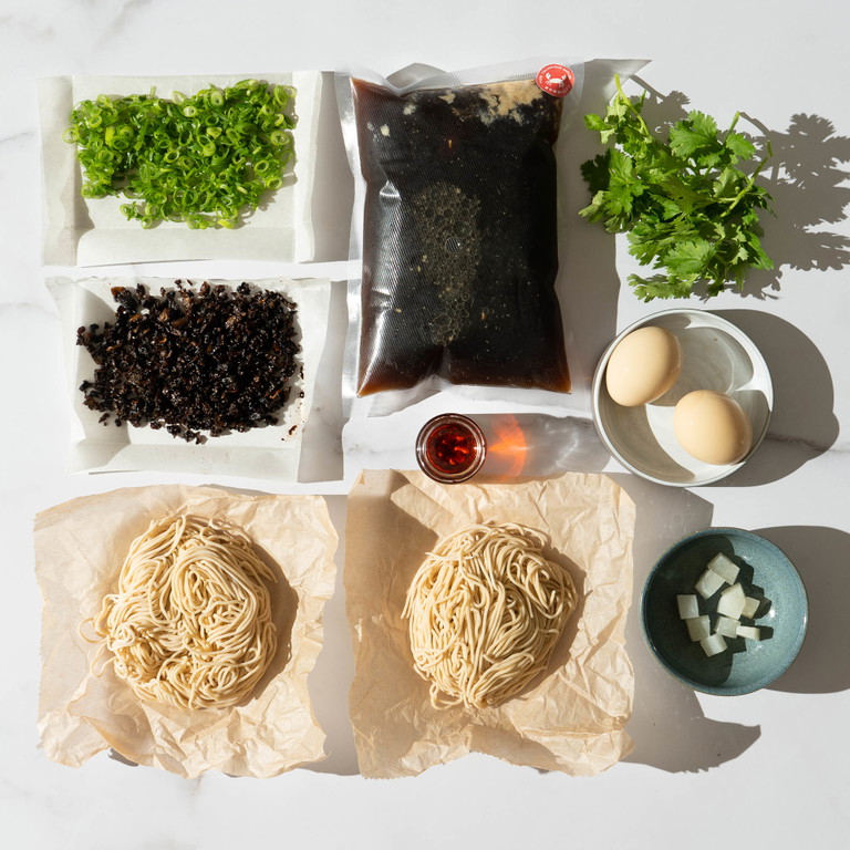 Das Ramen Kit wird erst zu Hause zum fertigen Gericht zusammengestellt.