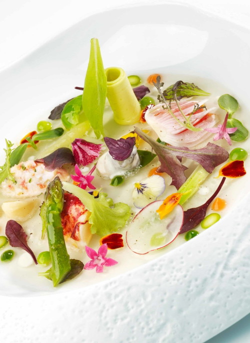 Gericht von Paolo Casagrande vom «Restaurant Lasarte» in Barcelona.