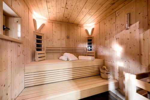 Jedes Chalet verfügt darüberhinaus auch über eine eigene Sauna.