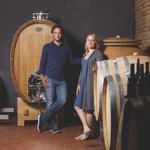 Am Weingut Prieler, im Westen des Sees, erzeugen Georg und Kathi feine Weiß- und Rotweine.