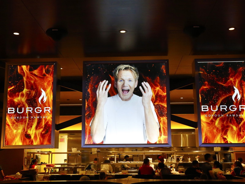 "Gordon Ramsay Burger" in Las Vegas is one of 58 restaurants the celebrity chef operates worldwide.  