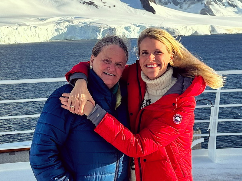 The author and her mother, Elizabeth Parker, aboard the Viking Polaris