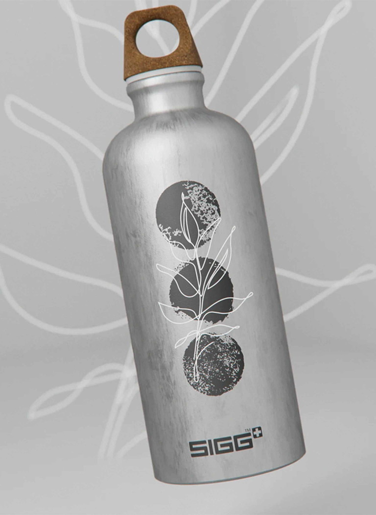 Sigg-Getränkeflaschen.

