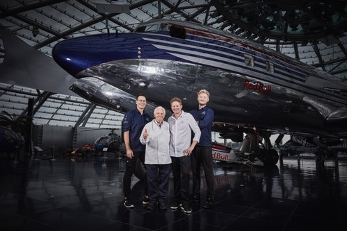 Ikarus Team, guest chef August 2023, portrait, Restaurant Ikarus, Hangar-7, Salzburg, Austria, 2023.08.01, Martin Ebert, Eckart Witzigmann, Martin Klein, Stefan Howells / Ikarus Team, Gastkoch August 2023, Portrait, Restaurant Ikarus, Hangar-7, Salzburg, Österreich, 2023.08.01, Martin Ebert, Eckart Witzigmann, Martin Klein, Stefan Howells // Helge Kirchberger Photography / Red Bull Content Pool // SI202308010185 // Usage for editorial use only //