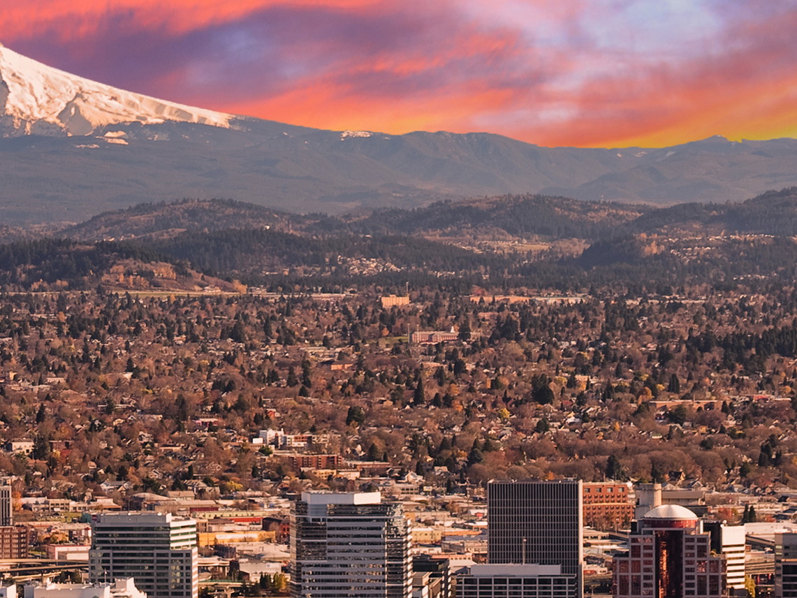 Blick auf Portland, Oregon