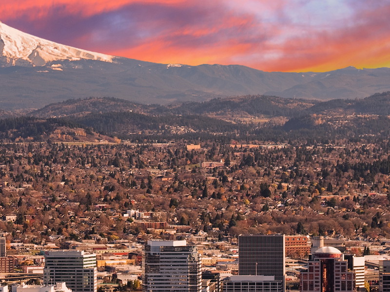 Blick auf Portland, Oregon