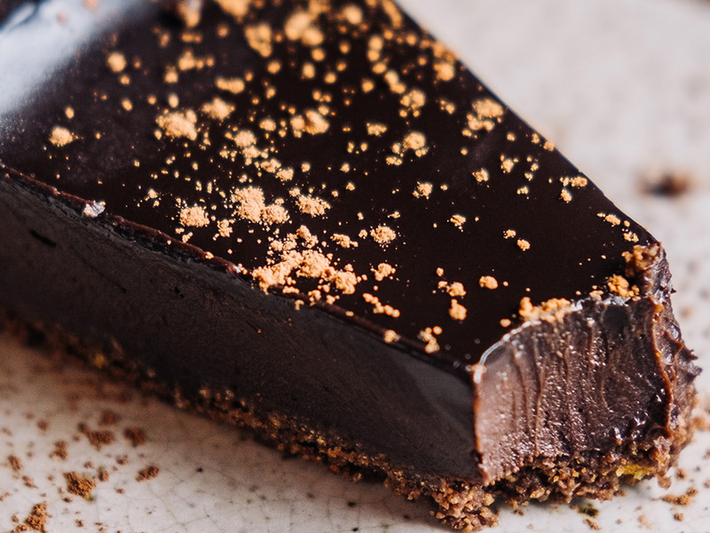 Kuchen mit veganer Schokolade