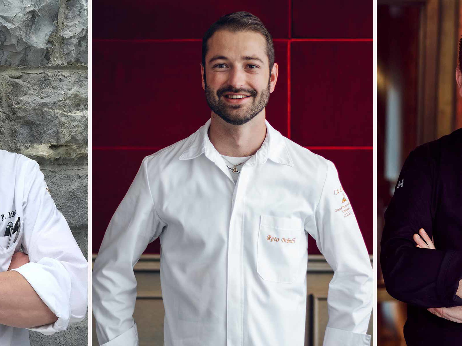 Die drei Spitzenköche Patrick Mahler, Reto Brändli und Stefan Heilemann.