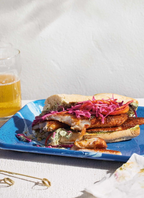Marcus' Spiced Wels-Sandwich. 