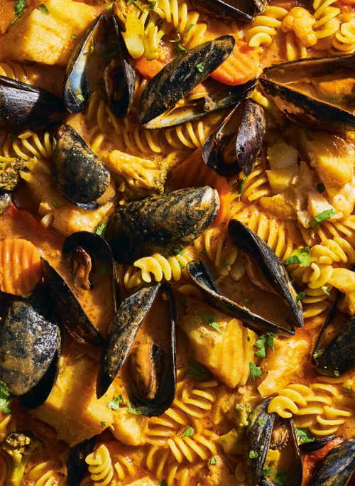Karla's cremige Curry-Pasta.