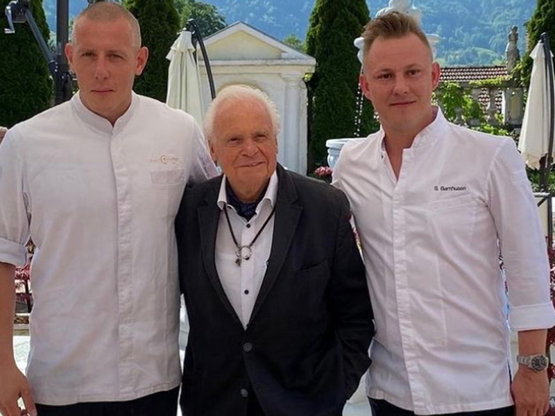 Daniel Pape und Stefan Barnhusen mit Eckart Witzigmann.
