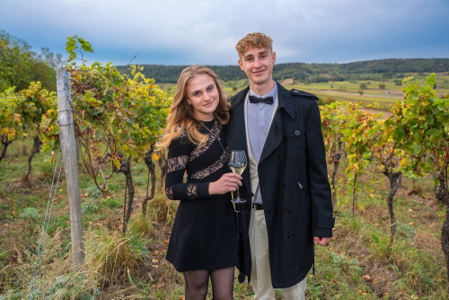 33 Jahre Weingut Hillinger Jubiläum, Weingut Leo Hillinger, Jois, Burgenland, 17.10.2023,
- 
Leo (Jack) HILLINGER jun. mit Schwester Vivian