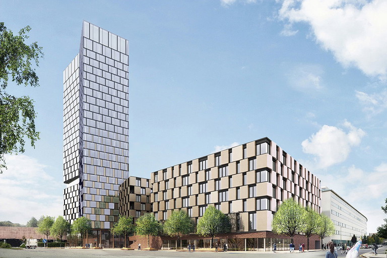 Das neue Hotel soll mit seinen 27 Stockwerken und etwa 109 Metern an Höhe der Stadt ein besonderes Flair verleihen.
