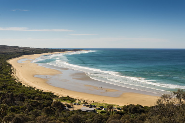 Ausblick auf den Anglesea-Strand
