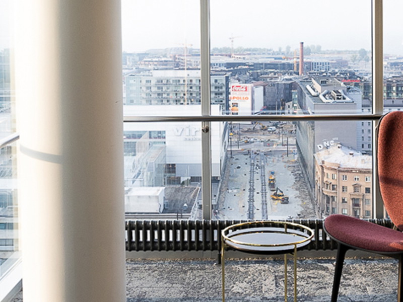 Sit back and enjoy the views from the hallways of the Radisson Collection Hotel Tallinn