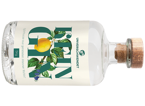 Aus Waffelresten hergestellt: 
Der »Kein Gin Dry« des Nach-
haltigkeits-Start-ups Unver-
schwendet, dem Süßwaren-
hersteller Manner und der Spirituosenmanufaktur Gölles.