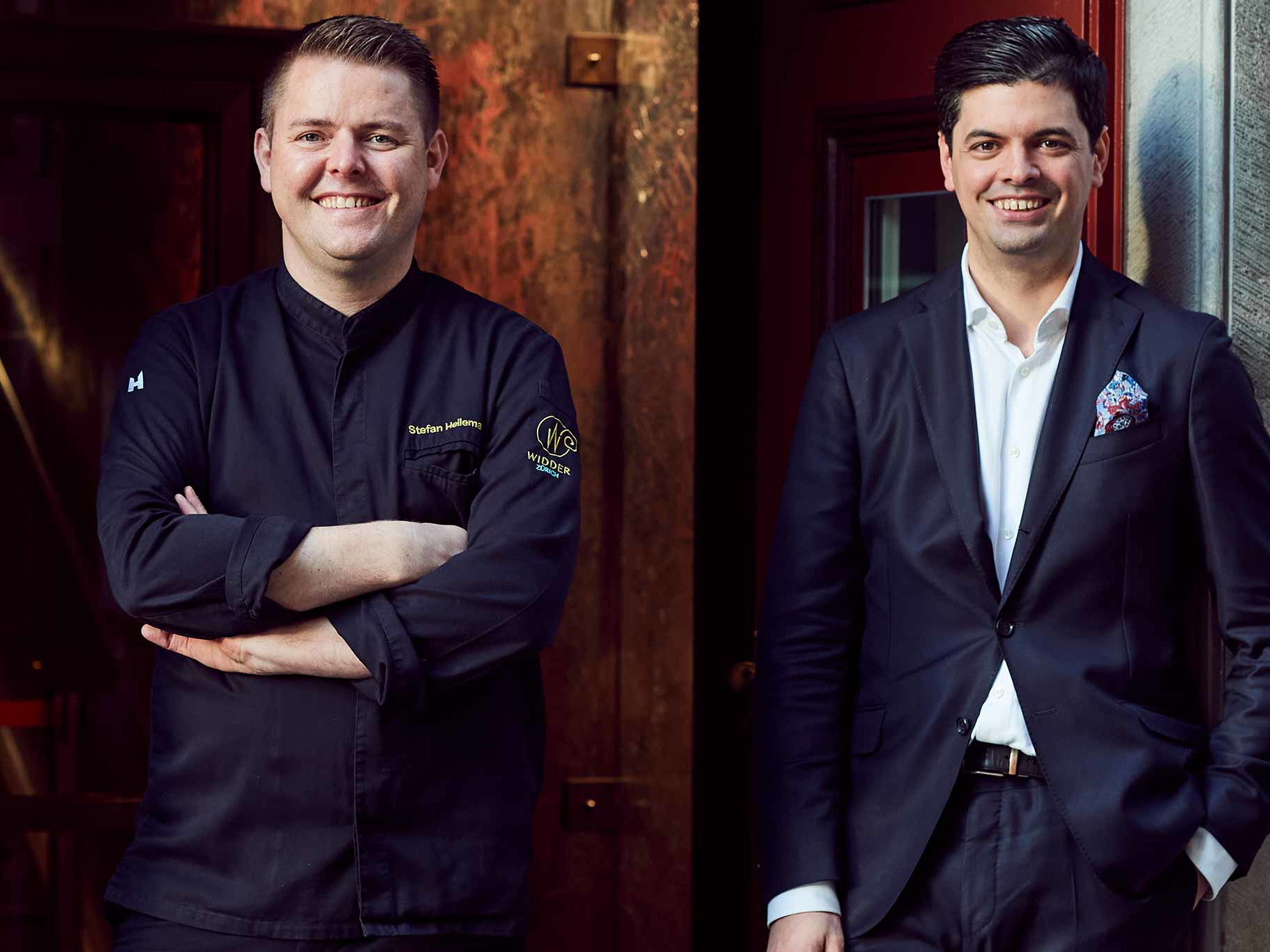 Spitzenkoch Stefan Heilemann mit Sommlier Stefano Petta.