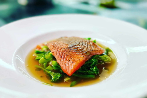Glasiger 50°C Lachs.