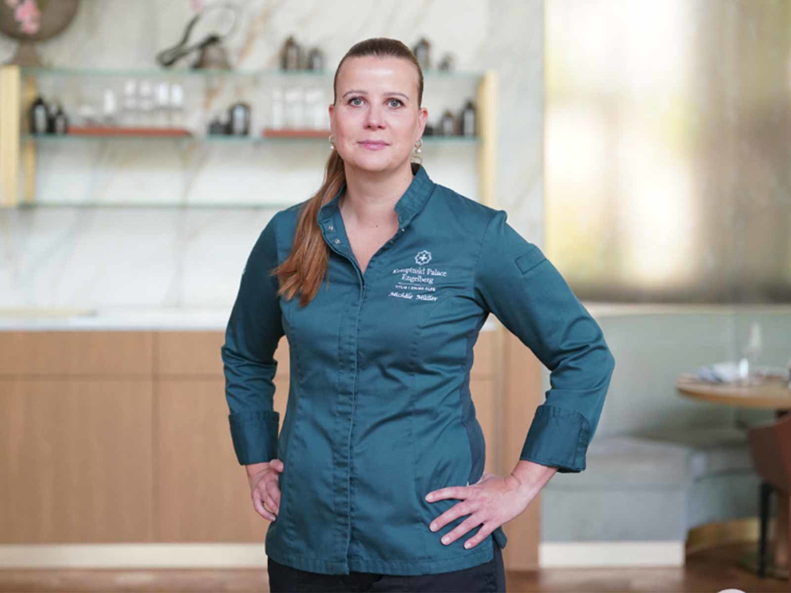 Spitzenköchin Michéle Müller im «Kempinski Palace Engelberg».