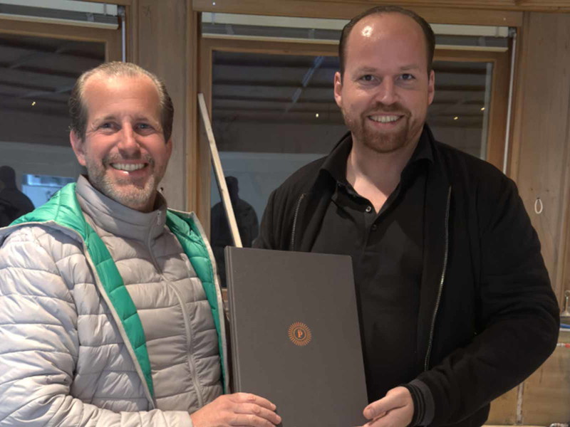 Tristan Brandt gemeinsam mit André Salamin im zukünftigen «artis by Tristan Brandt». 