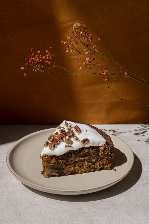 Rüebli Pekannuss Kuchen.