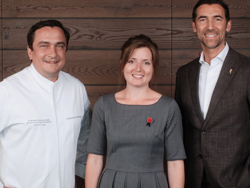Maître Nina Mihilli, Küchenchef Torsten Michel, Sommelier Stéphane Gass