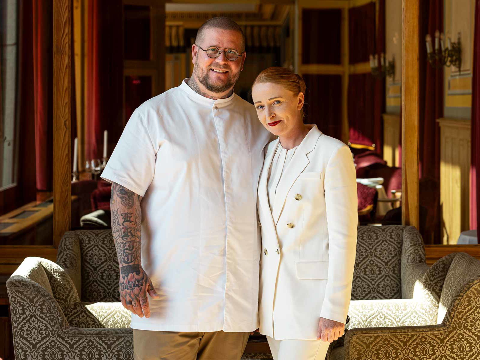 Zweisternekoch Eric Kragh Vildgaard mit seiner Ehefrau Tina.