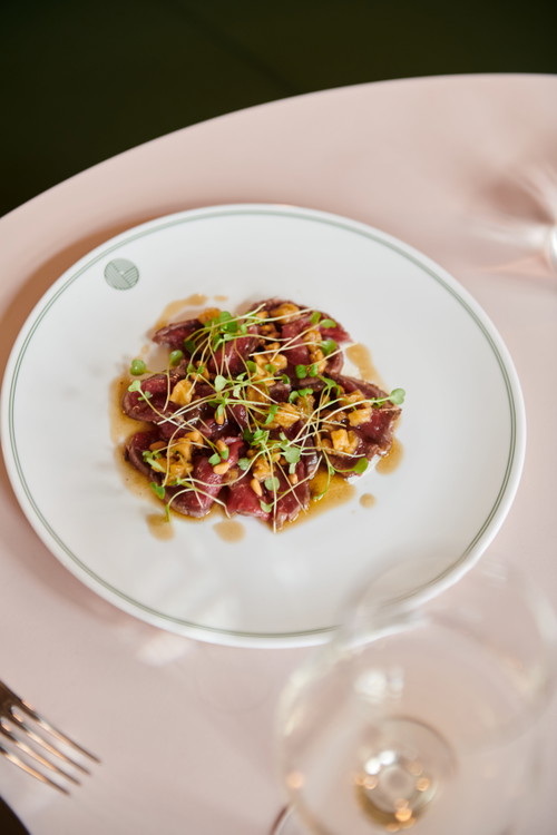Swiss Black Angus Carpaccio.