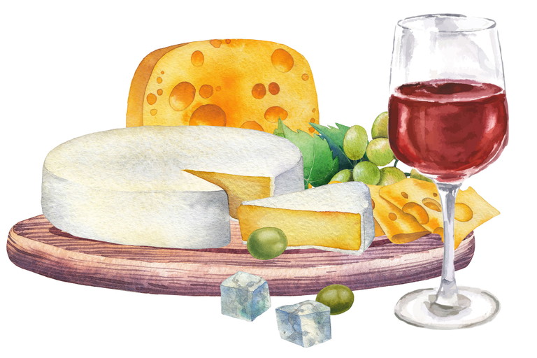 Käse und Rotwein? Ja, aber nicht immer. Reife Hartkäse vertragen sich nicht immer mit dem Roten, fette Weichkäse schon besser. 