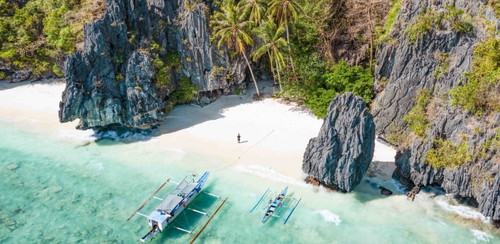 Strand auf Palawan, Philippinen. 