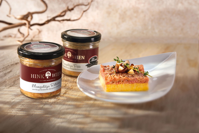 Die Mangalitza-Rillettes-Pastete von Hink ist nur eine Delikatesse im Sortiment.